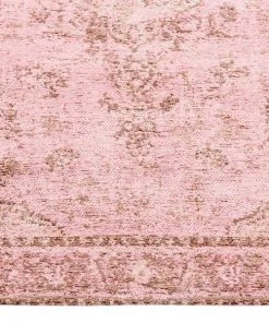 Miss Amara Sahara Turkish Style Pink Distressed Medallion Runner Rug