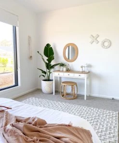 Miss Amara All Rugs Sarita Ivory And Grey Geometric Textured Rug