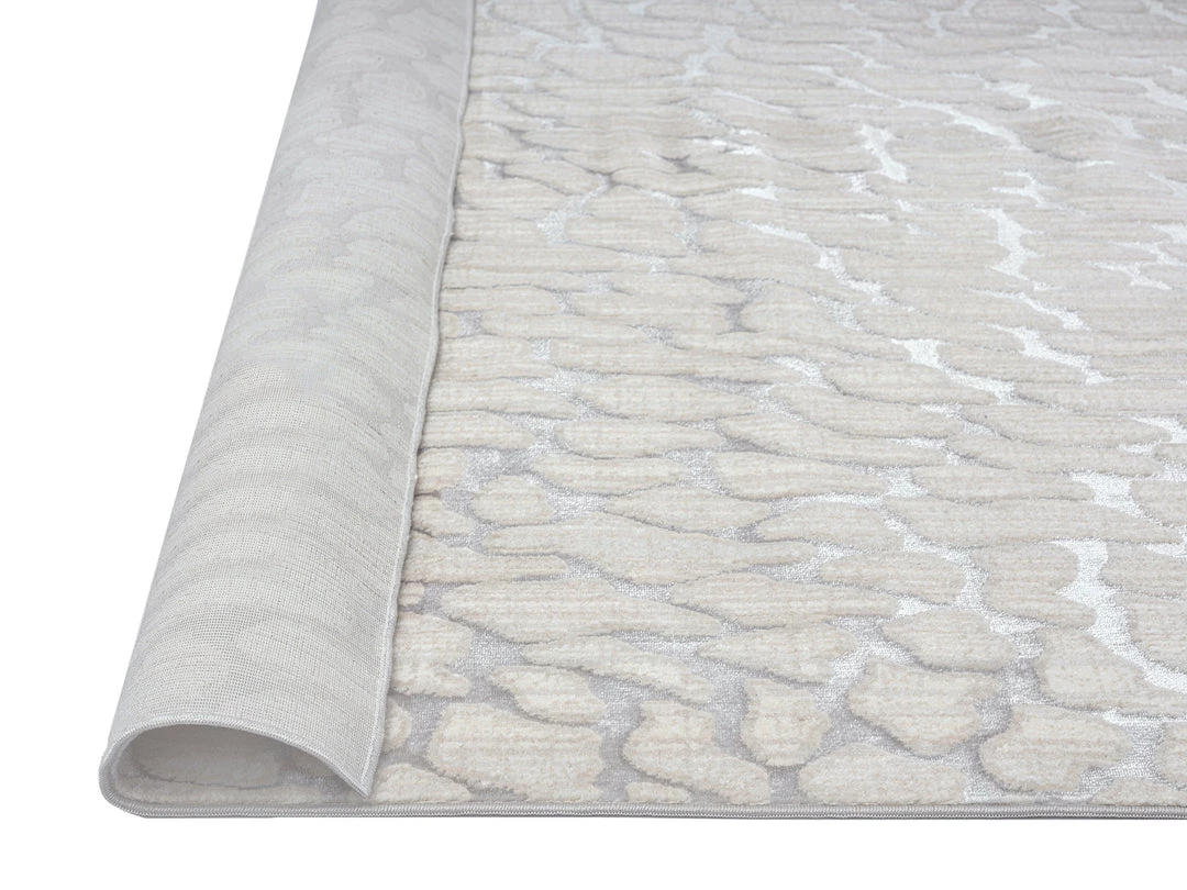 Miss Amara Sasha Ivory Cream And Grey Abstract Transitional Runner Rug