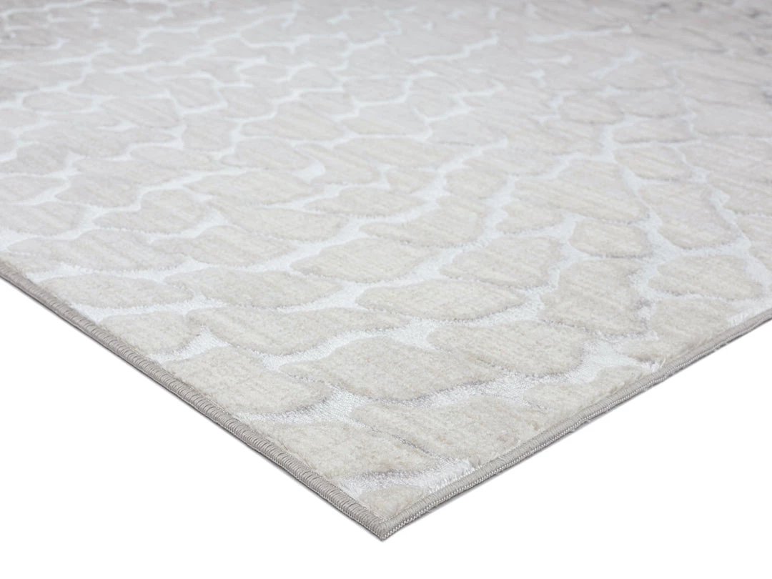 Miss Amara Sasha Ivory Cream And Grey Abstract Transitional Runner Rug