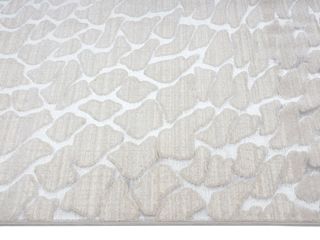 Miss Amara Sasha Ivory Cream And Grey Abstract Transitional Runner Rug