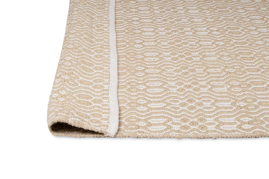 Miss Amara All Rugs Saskia Beige And Ivory Indoor Outdoor PET Runner Rug