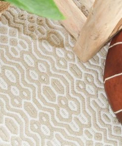 Miss Amara Saskia Beige And Ivory Indoor Outdoor PET Rug