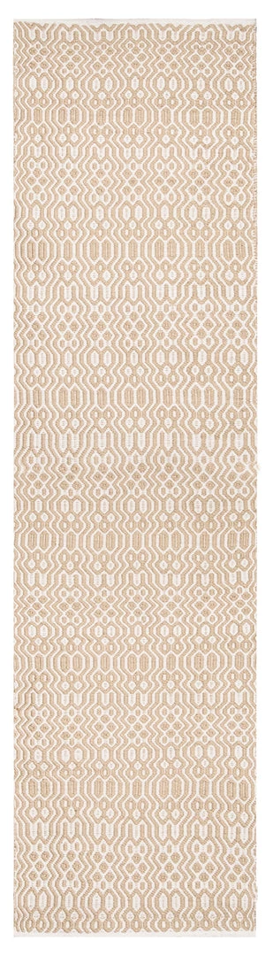 Miss Amara All Rugs Saskia Beige And Ivory Indoor Outdoor PET Runner Rug