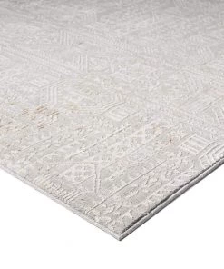 Miss Amara Satine Grey And Ivory Distressed Floral Tribal Rug All Rugs