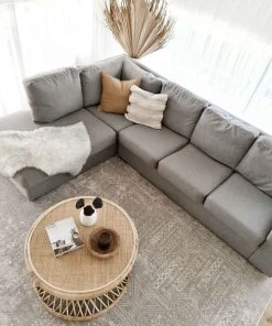 Miss Amara Satine Grey And Ivory Distressed Floral Tribal Rug All Rugs