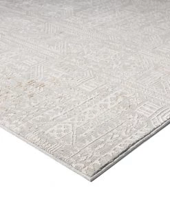 Miss Amara Satine Grey And Ivory Distressed Floral Tribal Runner Rug All Rugs