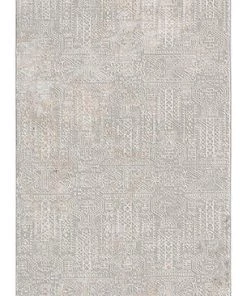 Miss Amara Satine Grey And Ivory Distressed Floral Tribal Runner Rug All Rugs
