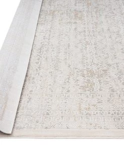 Miss Amara All Rugs Seda Cream Ivory And Grey Traditional Floral Runner Rug