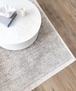 Miss Amara Seda Cream Ivory And Grey Traditional Floral Rug All Rugs