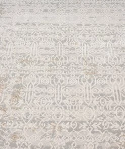 Miss Amara All Rugs Seda Cream Ivory And Grey Traditional Floral Runner Rug