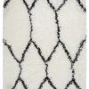 Miss Amara Selena Ivory And Charcoal Grey Tribal Shag Indoor Mat All Rugs