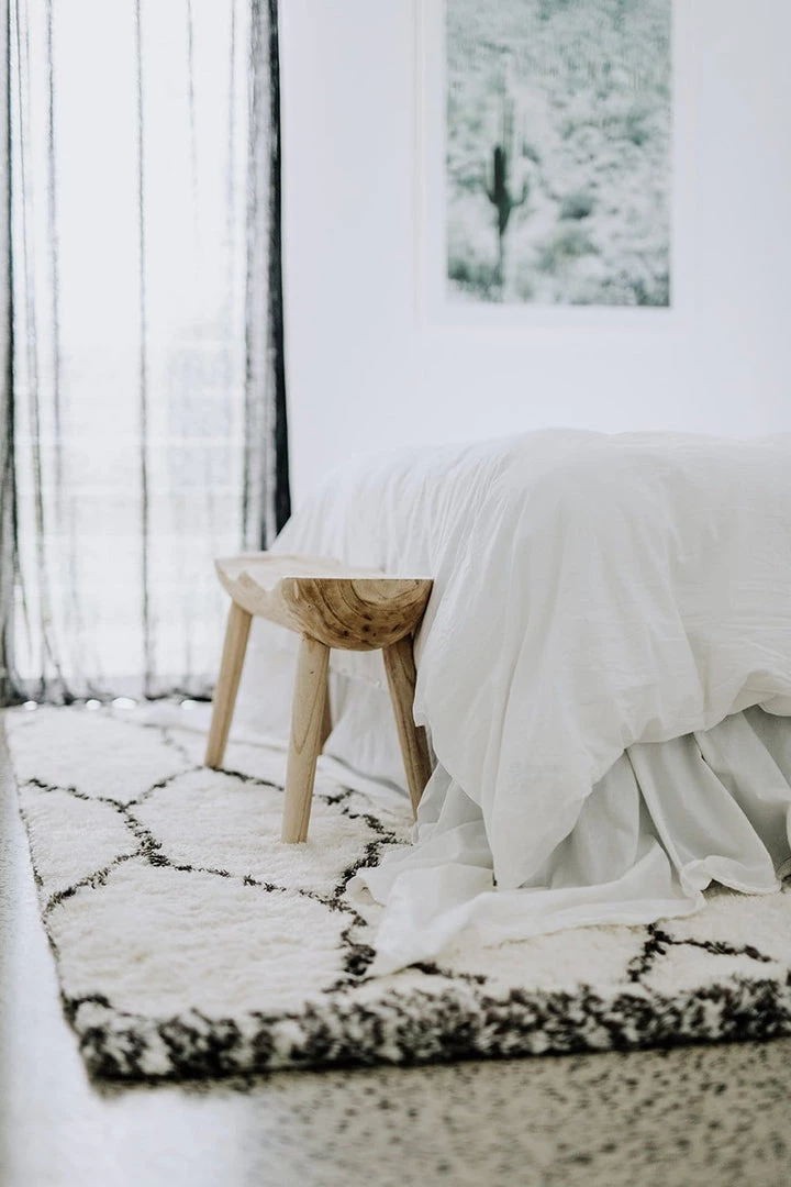 Miss Amara Selena Ivory And Charcoal Grey Tribal Shag Rug