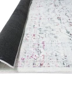 Miss Amara All Rugs Selita Purple And Grey Distressed Transitional Rug