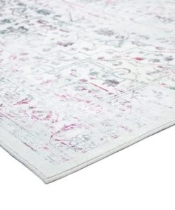 Miss Amara All Rugs Selita Purple And Grey Distressed Transitional Rug