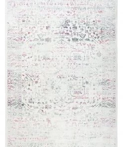 Miss Amara All Rugs Selita Purple And Grey Distressed Transitional Rug