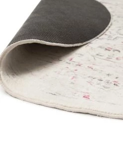 Miss Amara Selita Purple And Grey Distressed Transitional Round Rug All Rugs