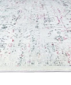 Miss Amara All Rugs Selita Purple And Grey Distressed Transitional Rug