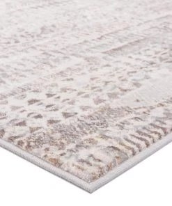 Miss Amara Selma Brown Grey And Ivory Distressed Tribal Rug