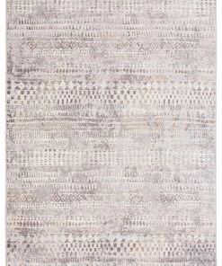 Miss Amara Selma Brown Grey And Ivory Distressed Tribal Rug
