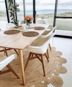 Miss Amara Shani Hand Made Circle Play Jute Rug All Rugs