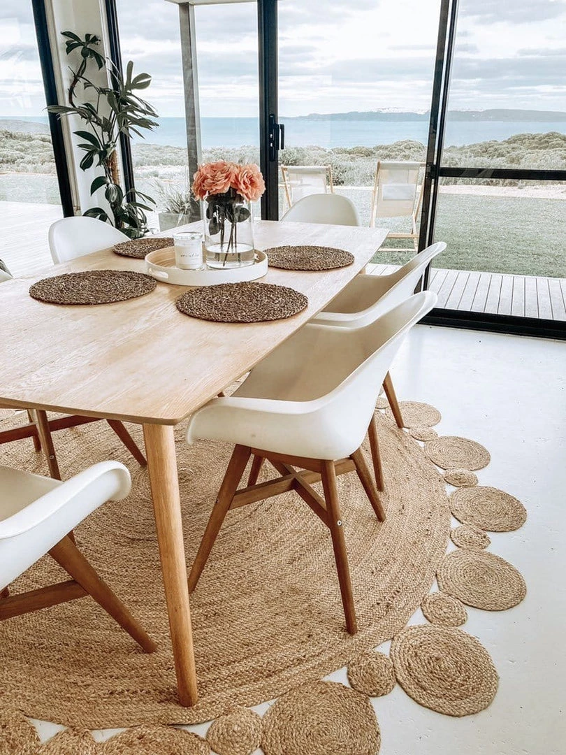 Miss Amara Shani Hand Made Circle Play Jute Rug All Rugs