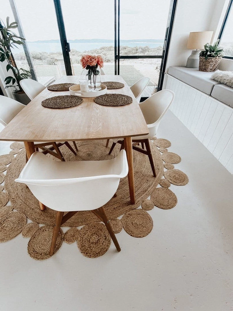 Miss Amara Shani Hand Made Circle Play Jute Rug All Rugs