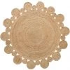 Miss Amara Shani Hand Made Circle Play Jute Rug All Rugs