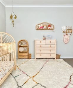 Miss Amara All Rugs Sherry Pastel Multi-Colour Abstract Tribal Shag Rug