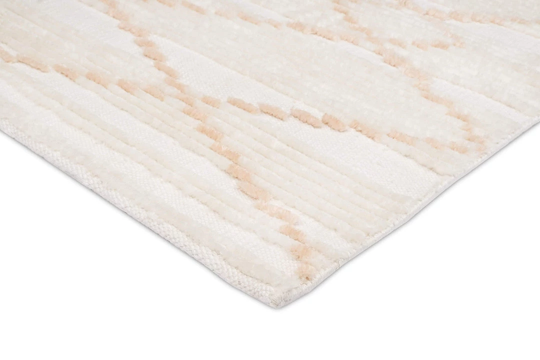 Miss Amara Shona Ivory And Peach Tribal PET Rug All Rugs
