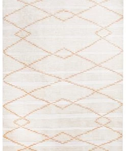 Miss Amara Shona Ivory And Peach Tribal PET Rug All Rugs