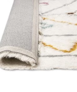 Miss Amara Sibella Pastel Multi-Colour Diamond Tribal Shag Rug