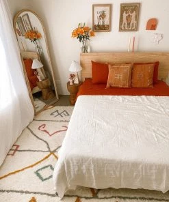 Miss Amara Sibella Pastel Multi-Colour Diamond Tribal Shag Rug