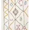 Miss Amara Sibella Pastel Multi-Colour Diamond Tribal Shag Rug