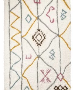 Miss Amara Sibella Pastel Multi-Colour Diamond Tribal Shag Rug