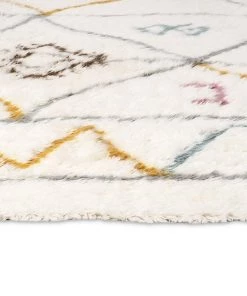 Miss Amara Sibella Pastel Multi-Colour Diamond Tribal Shag Rug