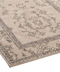 Miss Amara All Rugs Sienna Beige And Black Scandi Print Runner Rug