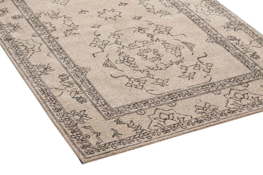 Miss Amara All Rugs Sienna Beige And Black Scandi Print Runner Rug