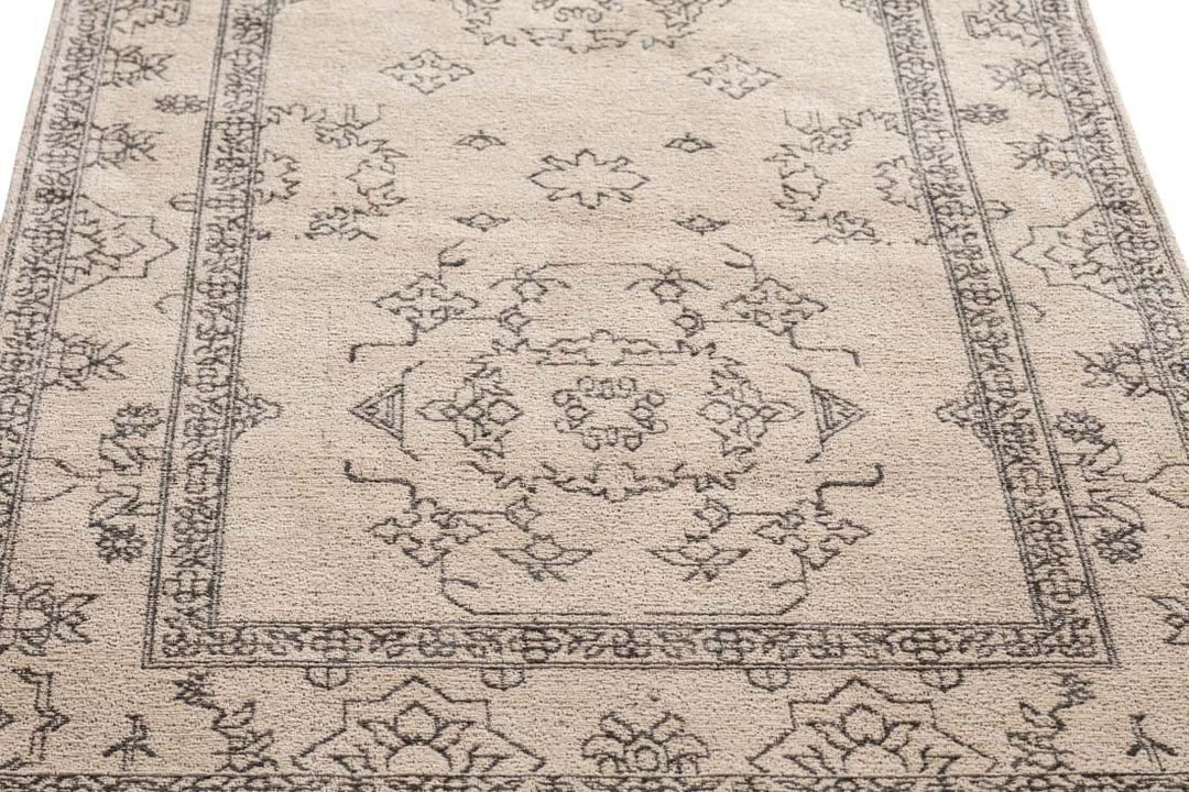 Miss Amara All Rugs Sienna Beige And Black Scandi Print Runner Rug