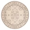 Miss Amara Sienna Beige And Black Scandi Print Round Rug