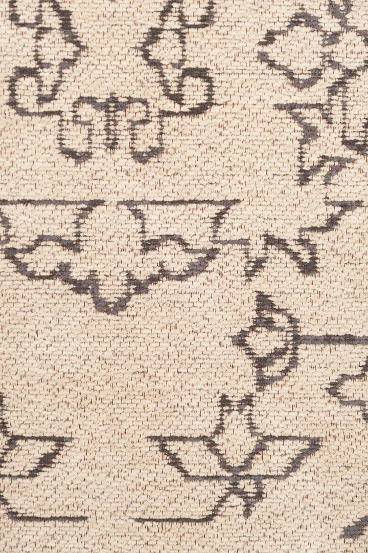 Miss Amara Sienna Beige And Black Scandi Print Round Rug