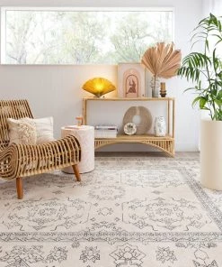 Miss Amara Sienna Beige And Black Scandi Pattern Rug All Rugs