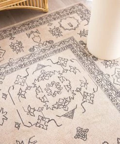 Miss Amara Sienna Beige And Black Scandi Pattern Rug All Rugs