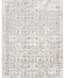 Miss Amara All Rugs Simran Cream Brown And Silver Traditional Floral Rug