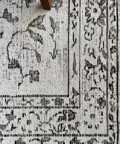 Miss Amara All Rugs Sonia Beige And Grey Floral Pattern Rug