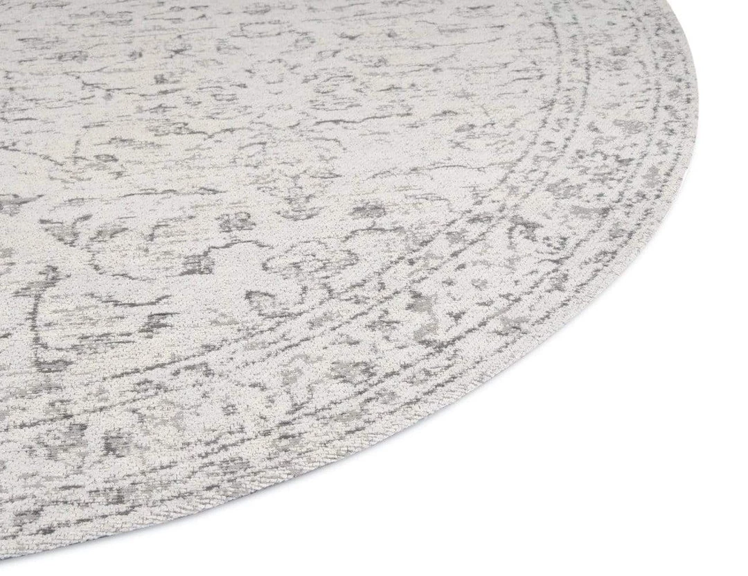 Miss Amara Sonia Beige And Grey Floral Pattern Round Rug All Rugs