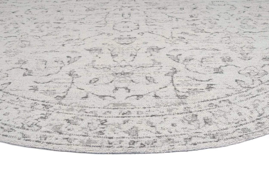 Miss Amara Sonia Beige And Grey Floral Pattern Round Rug All Rugs