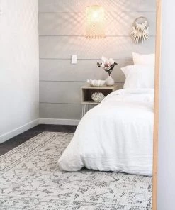 Miss Amara All Rugs Sonia Beige And Grey Floral Pattern Rug