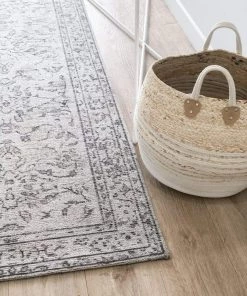Miss Amara All Rugs Sonia Beige And Grey Floral Pattern Rug
