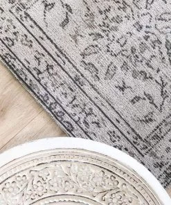 Miss Amara All Rugs Sonia Beige And Grey Floral Pattern Rug